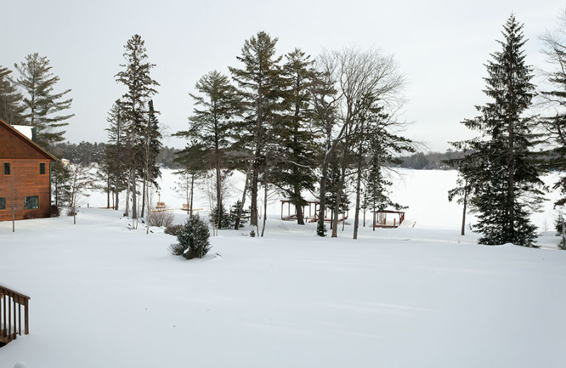 Wintertime lake view at The Conger Collection.