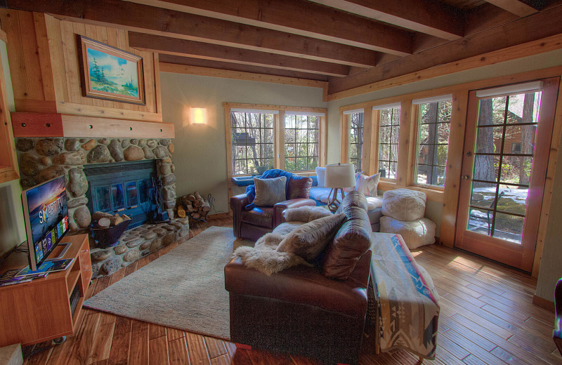 Rental living room at Lake Tahoe Accommodations.