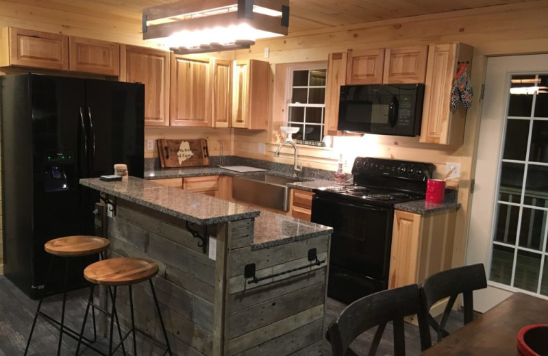 Rental kitchen at Vacation Cottages.