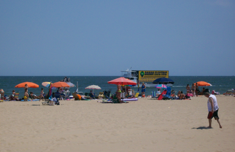 View of beach in front at Grand Hotel & Spa.