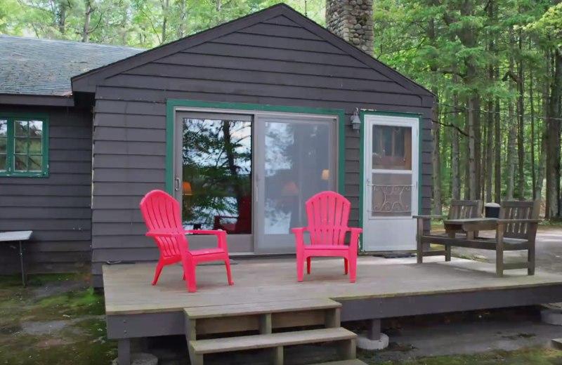 Cabin exterior at Whiplash Lake Resort.