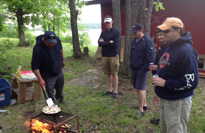 Campfire at Ballard's Black Island.