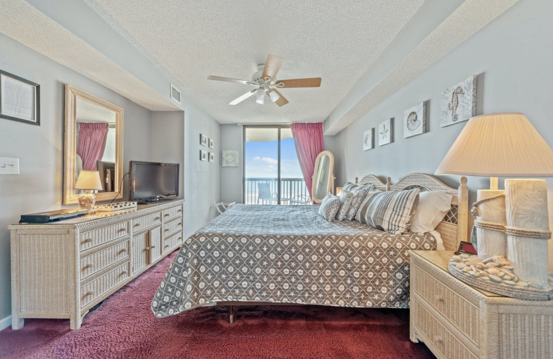 Rental bedroom at Condo World.