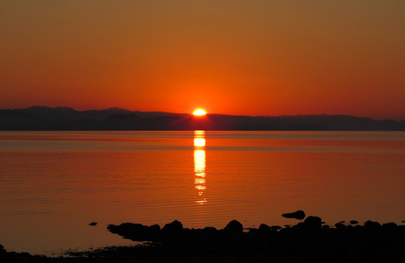 Sunset at Shady Shores Beach Resort.