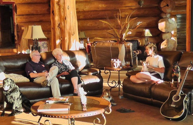 Relaxing at Log Country Cove.