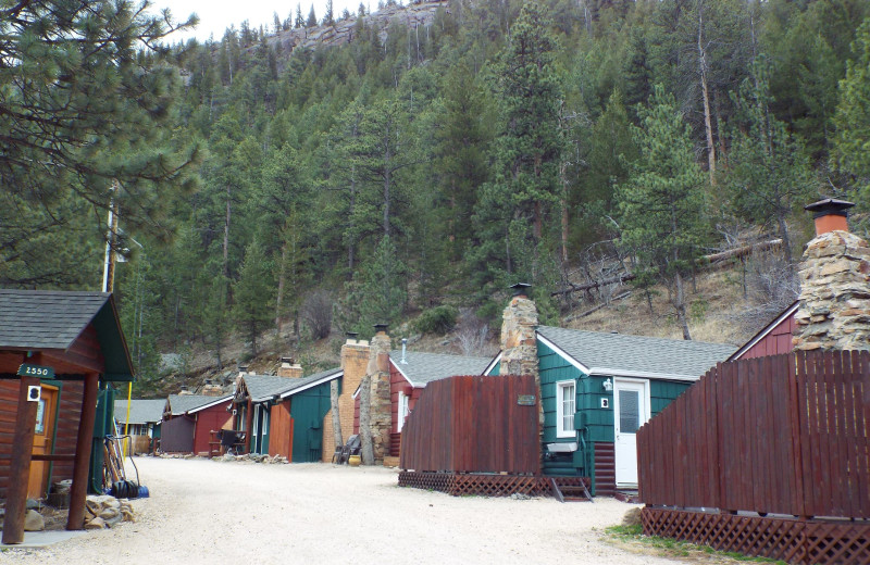 Cabin exterior at Rustic River Cabins.