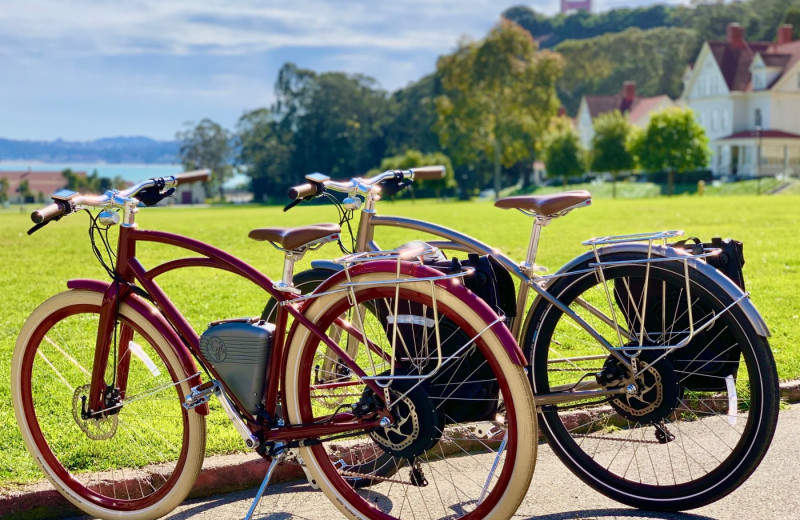 Bikes at Cavallo Point Lodge.