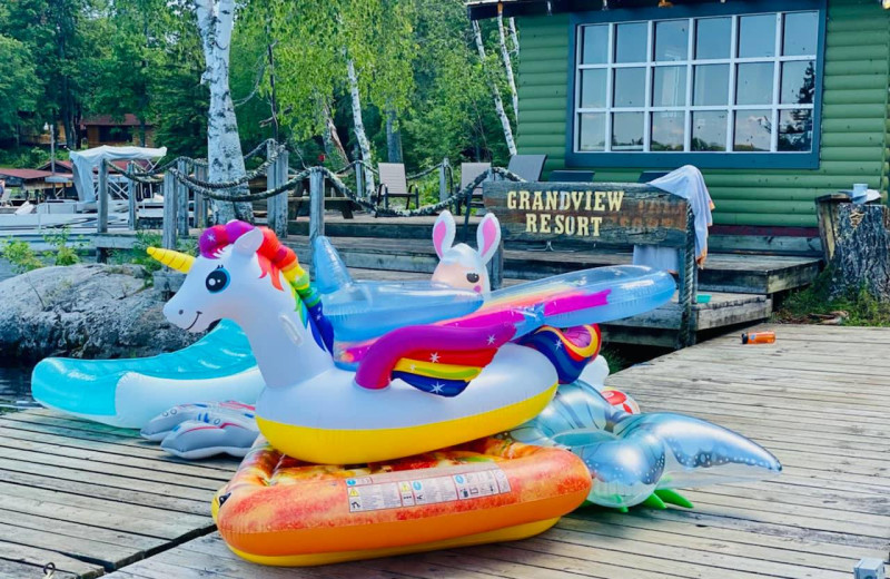 Floaties at Grandview of Lake Kabetogama.