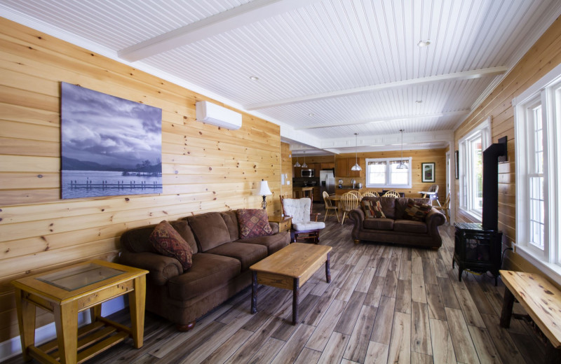 Rental living room at Trout House Village Resort.