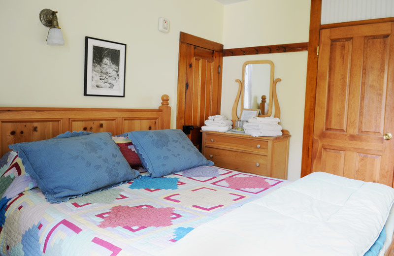 Guest room at Keene Valley Lodge.