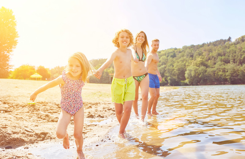 Family at Pitlik's Sand Beach Resort.