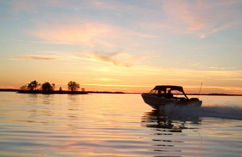 Boating at Pine Aire Resort.