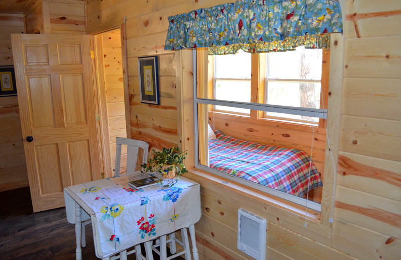 Cabin interior at Backroads Inn and Cabins.