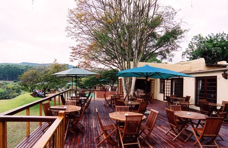 Patio at Hulala Lakeside Lodge.