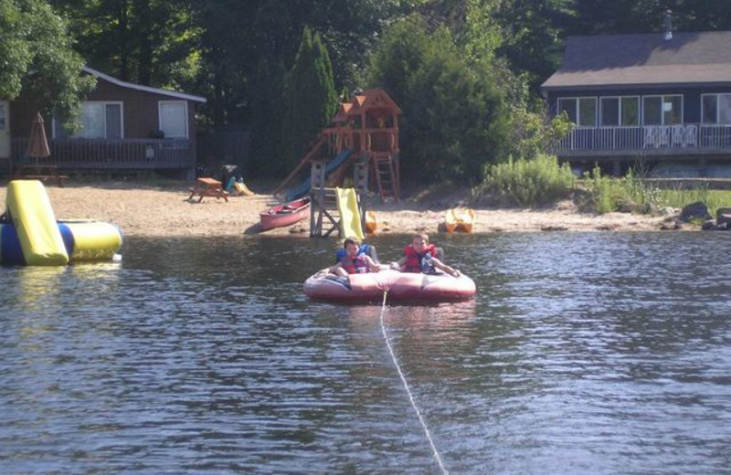 Water tubing at Pleasant Cove Resort.