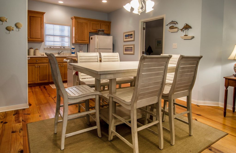 Rental kitchen at Luna Beach Properties.