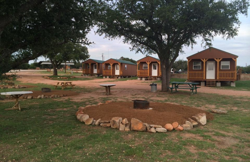 Cabins at Big Chief RV Resort.

