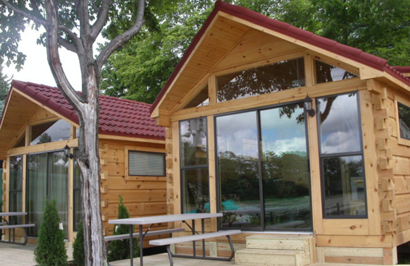 Cabin exterior at Edinboro Lake Resort.