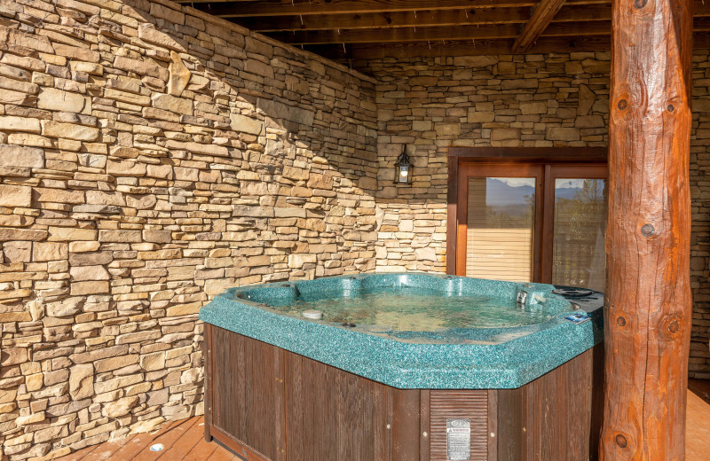 Jacuzzi at American Patriot Getaways - Grizzly's Den.