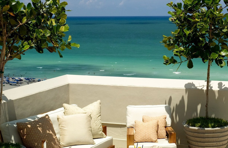 Balcony view at King & Grove Tides South Beach.