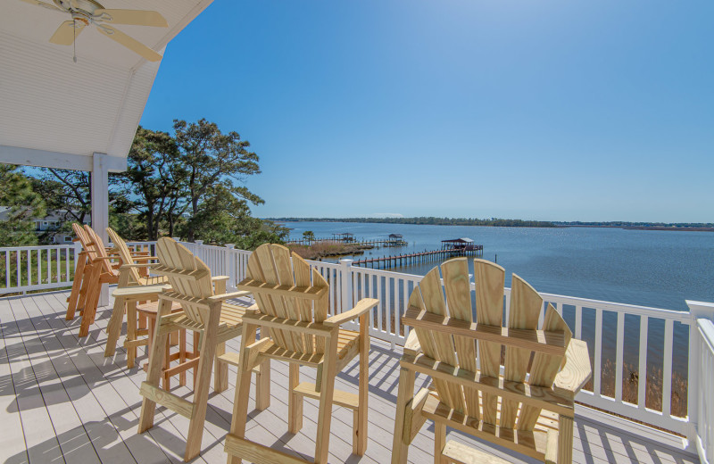 Rental deck view at Joe Lamb Jr. & Associates Vacation Rentals.