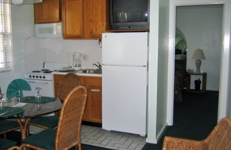 One bedroom unit kitchen at The Banyan Resort.