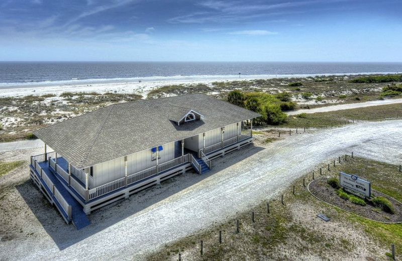 The beach at Jekyll Island Club Hotel.
