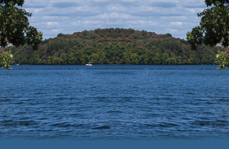 Lake view at Holiday Shores Resort.