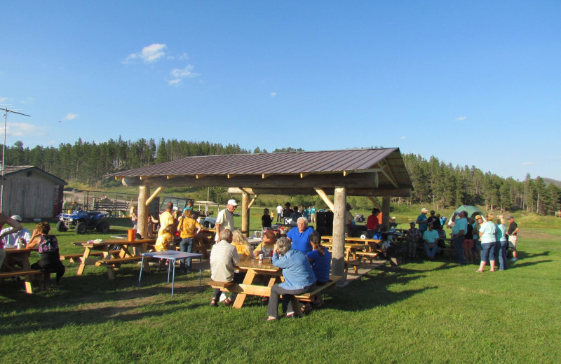 Picnic area at High Country Guest Ranch.