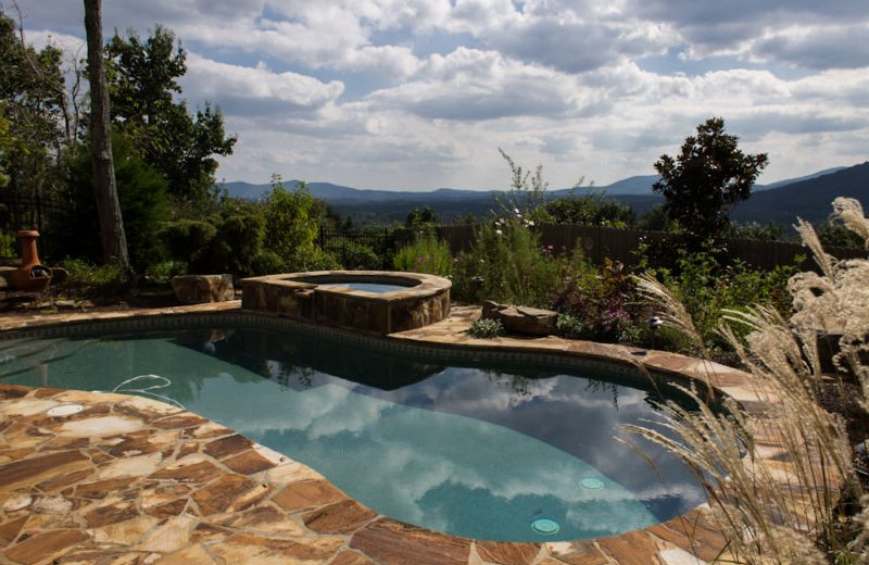 Cabin pool at Georgia Mountain Rentals.