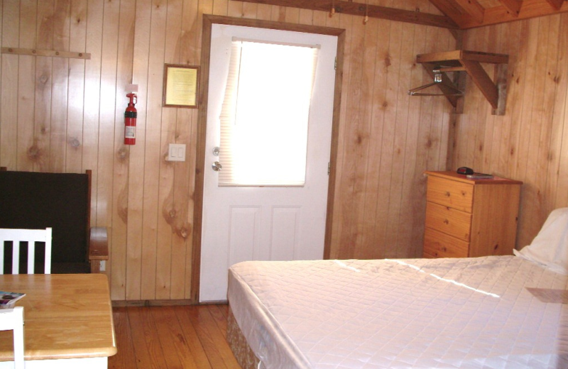 Cabin interior at Navarre Beach Campground.