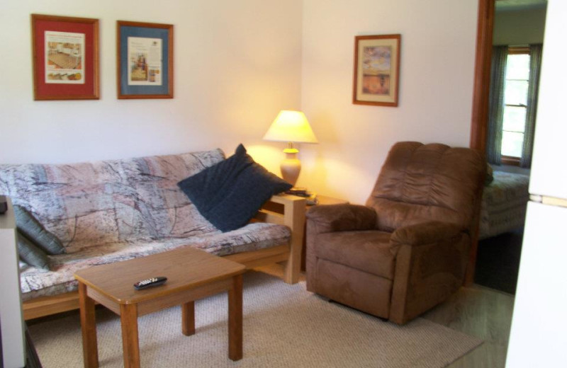 Cottage Living Room at Ridgecrest Resort 