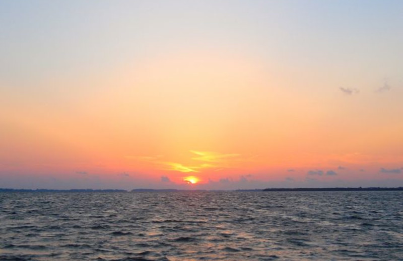 Sunset at Sand Cay Beach Resort.