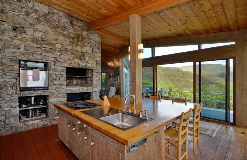 Rental kitchen at Premier Vacation Rentals.