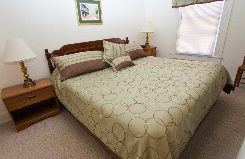 Suite bedroom at Mill House Lodge.
