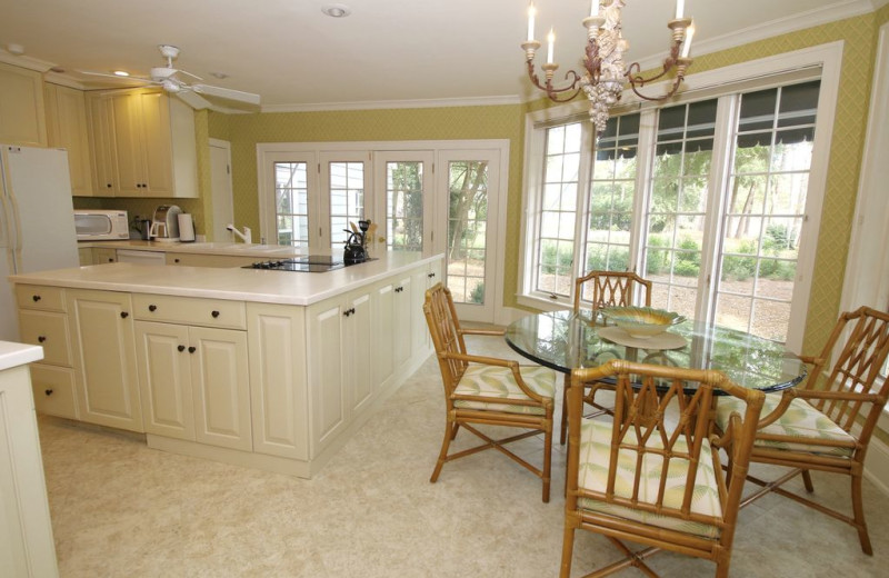 Rental kitchen at Sandhills Rentals.