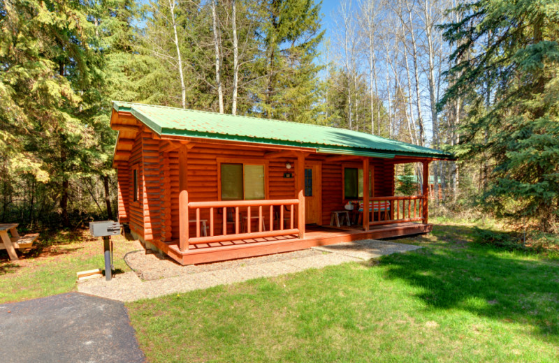 Cabin exterior at North Forty Resort.