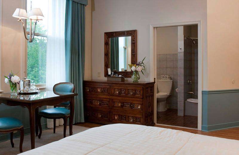 Guest bedroom at La Tourelle Resort & Spa.