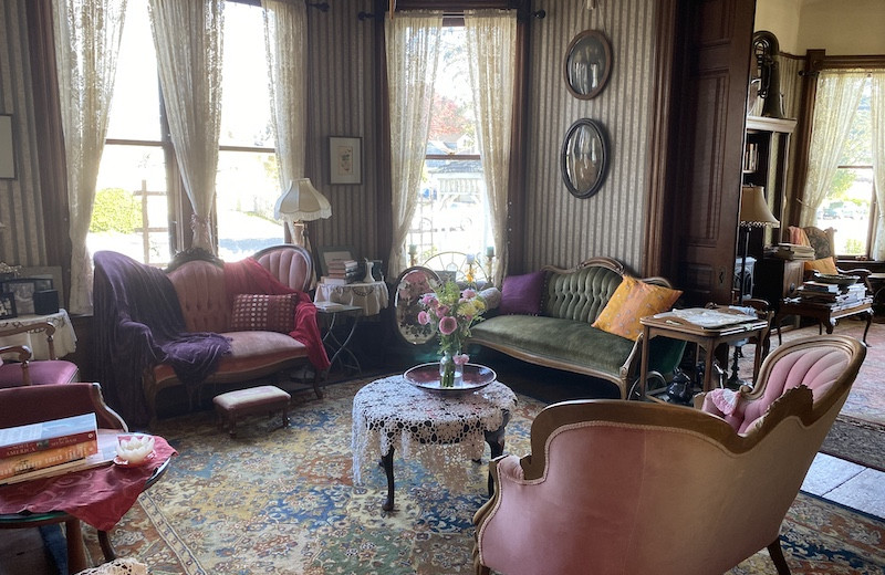 Living room at Lady Anne Victorian Inn.