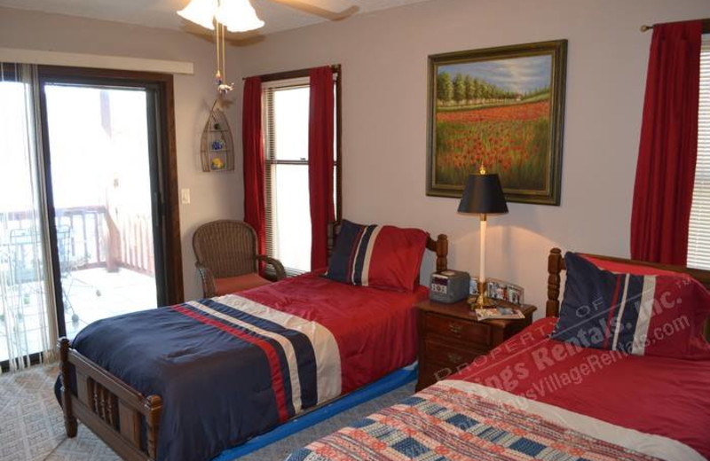 Rental bedroom at Hot Springs Village Rentals.
