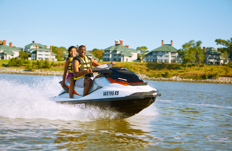 Jet skiing at Kingsmill Resort.