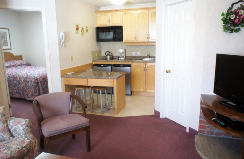 Guest room at Luau Resort.