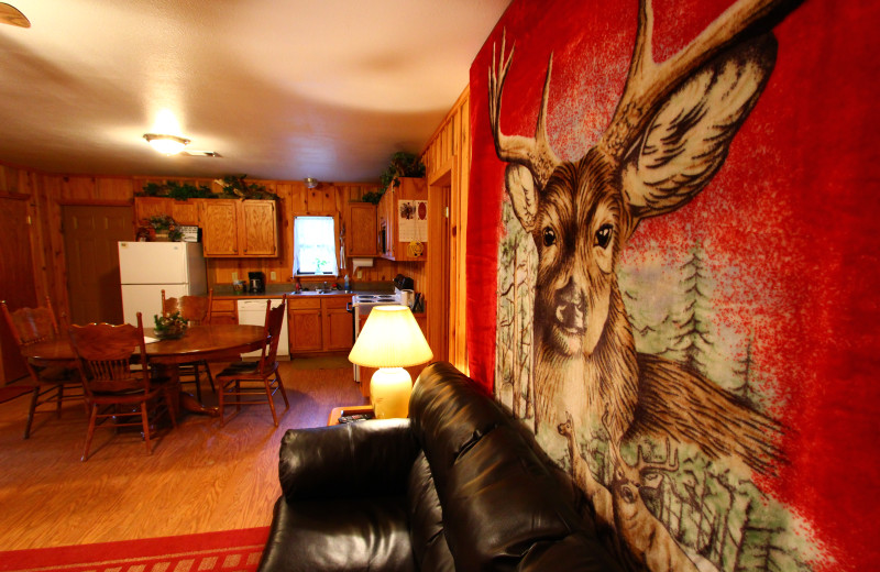 Interior view at Heath Valley Cabins.