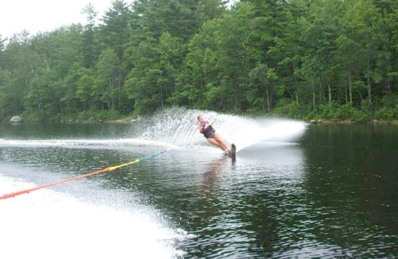 Water skiing at Snowy Owl Cabins.