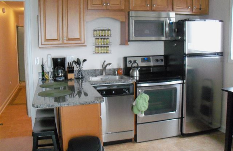 Rental kitchen at Sugar Ski and Country Club.