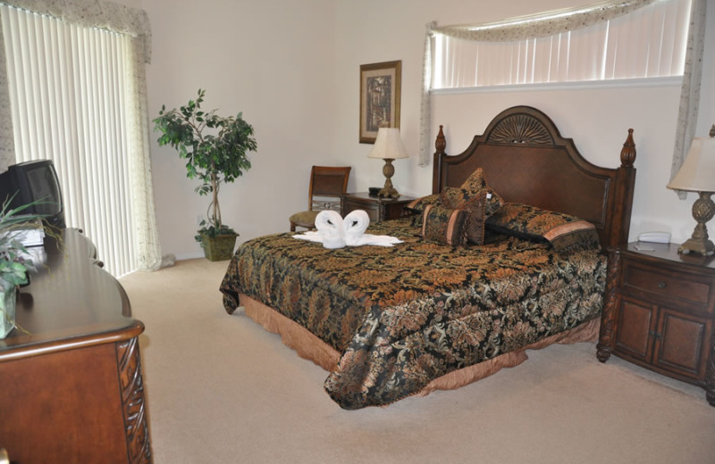 Rental bedroom at Sunkiss Villas.