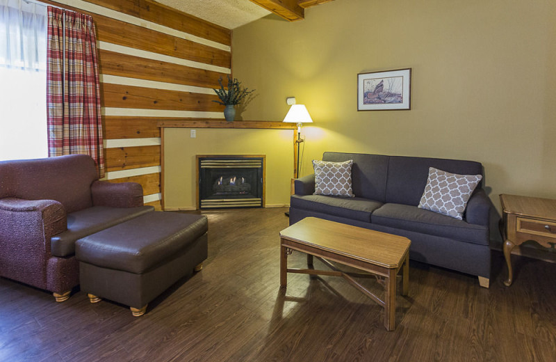 Guest room at Timbers Lodge.