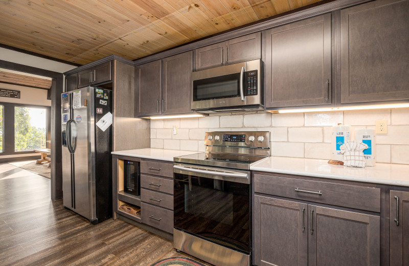 Rental kitchen at American Patriot Getaways, LLC.