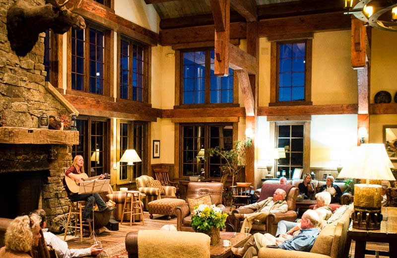 Listening to live music at Vista Verde Ranch.