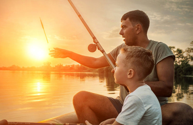 Fishing near Majestic Lodging.